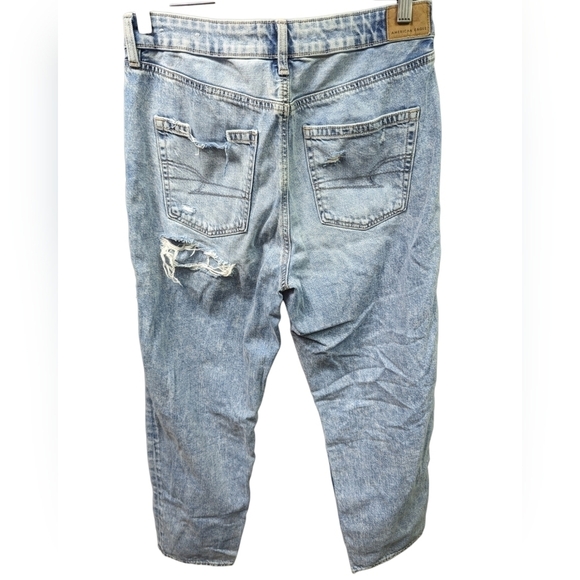 AE Patched Mom Straight Jeans Sz 8R - Picture 2 of 14